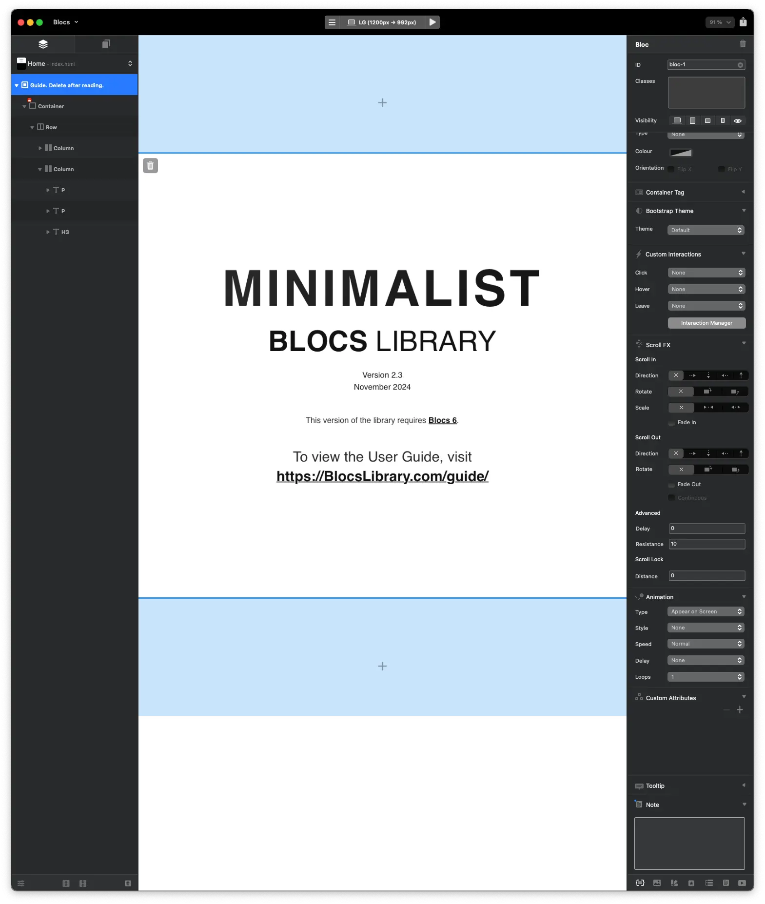 workflow blocs library step 1