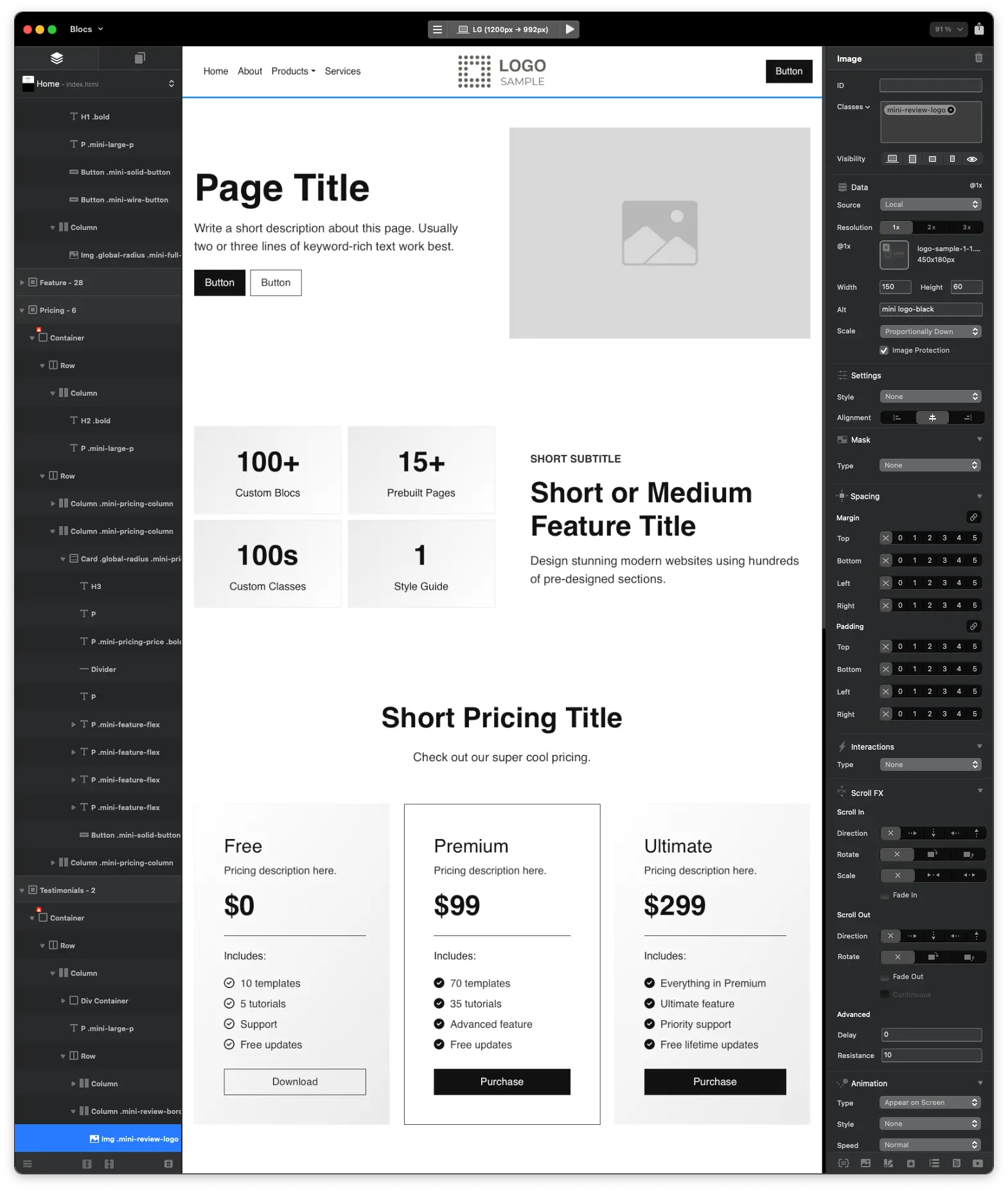 Blocs Library Workflow